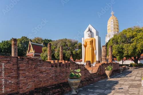 Buddha Statue Inside Wat Phrasimahathat Phitsanulok Province Thailand. January 03, 2016: Buddha statue. photo