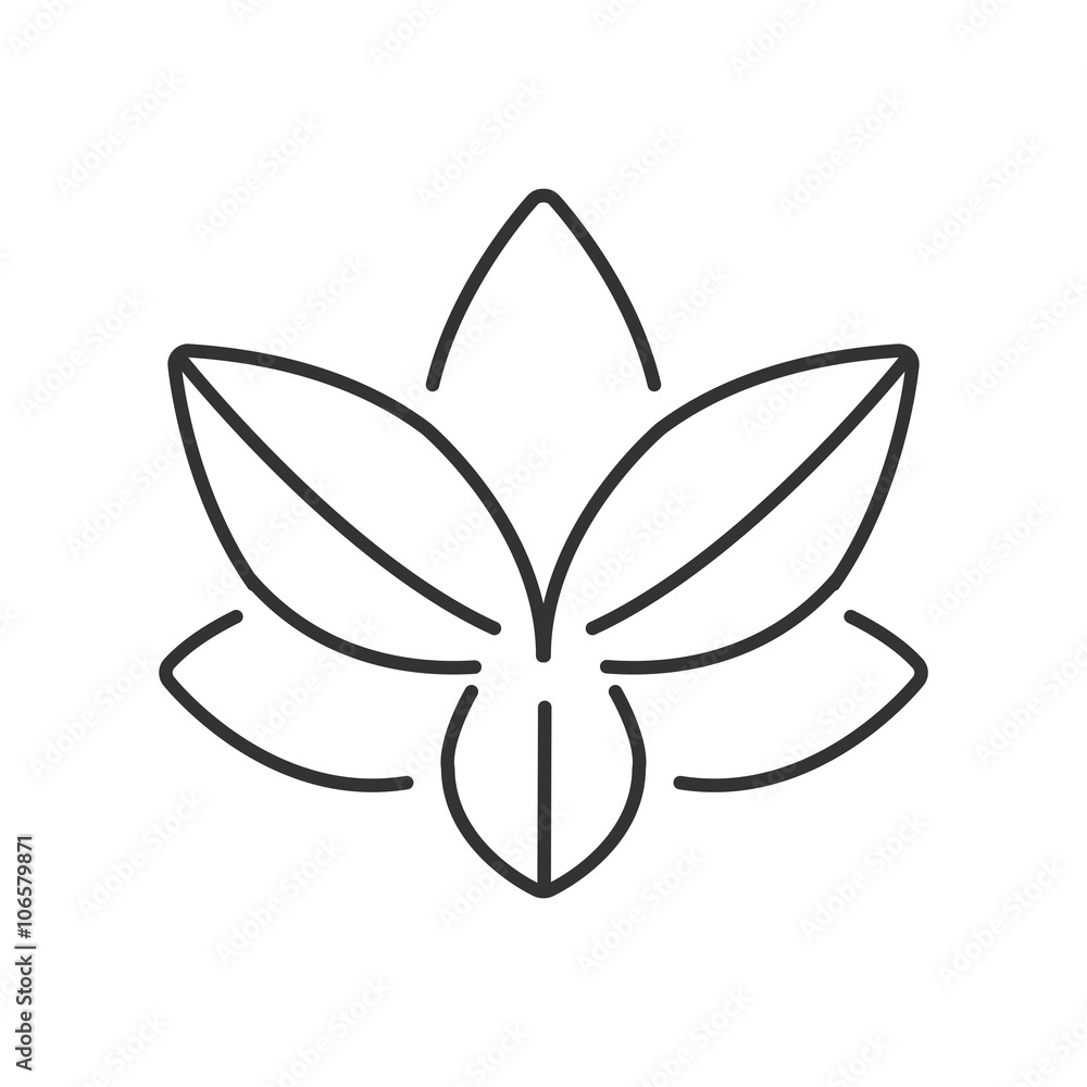 Line Icon Style, lotus icon vector design eps10 Line Icon Style, lotus icon vector design eps10
