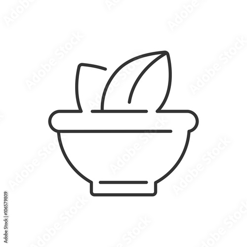 Line Icon Style, cup of herbal icon