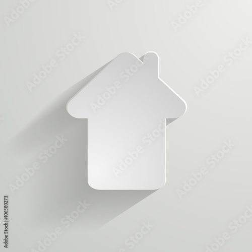 white paper house icon