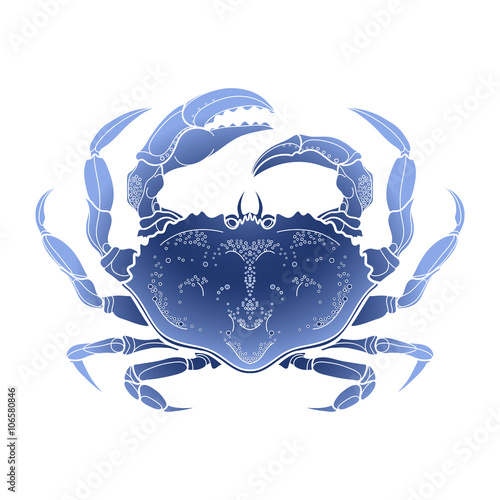 Graphic vector crab