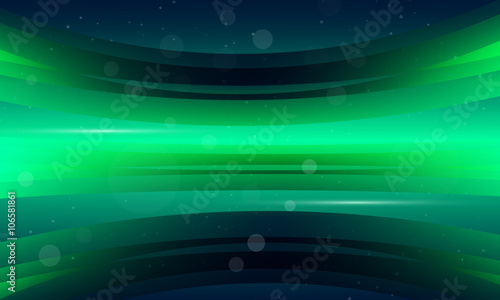 The technological background is made up of rings and particles.V
