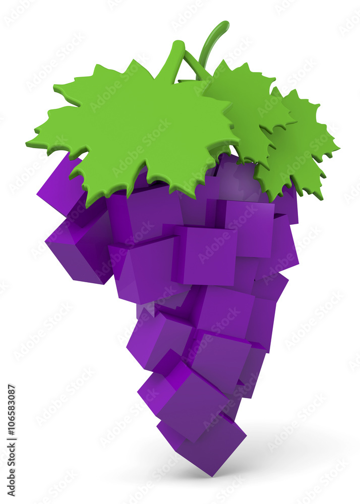 Fototapeta premium GRAPES - 3D