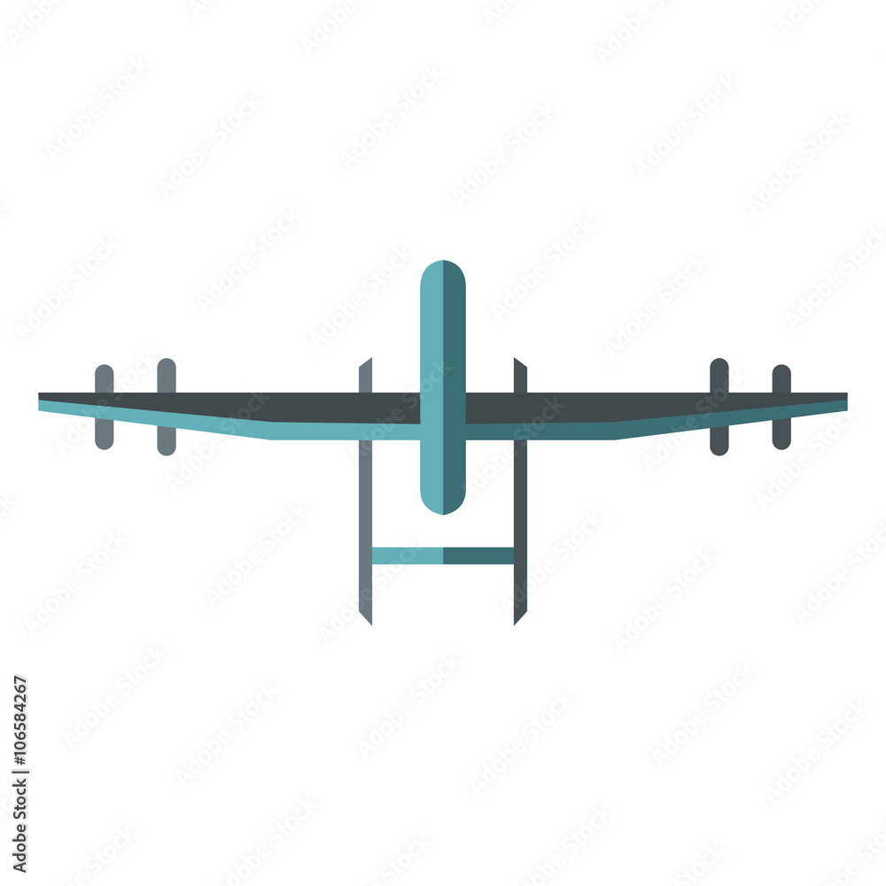 Drone vector icon in flat style