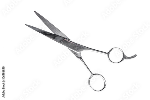 Hairdresser or barber silver professional scissors