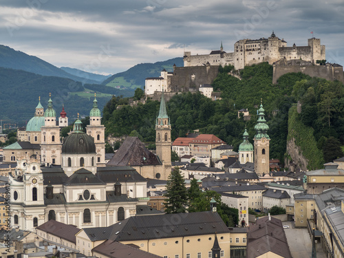 SALZBURG, AUSTRIA, JUNE 27: A view of hill fort Hohensalzburg, Salzburg, 2015