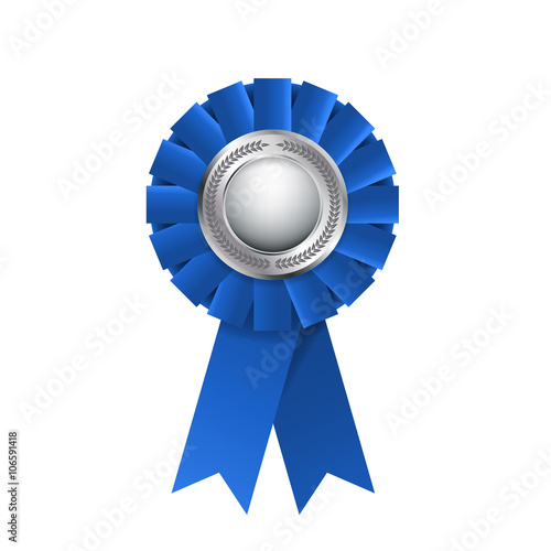 Blue award rosette