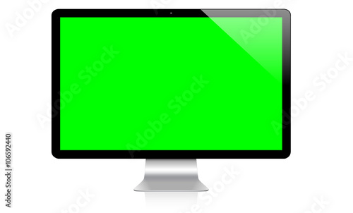 Modern computer on white background