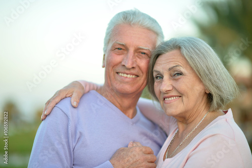 Mature couple with laptop