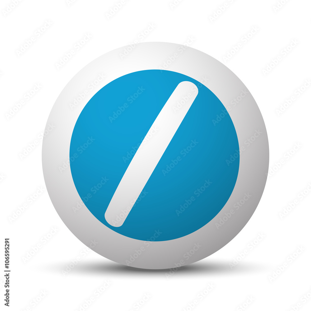 Blue Pill icon on sphere on white background Blue Pill icon on sphere on white background