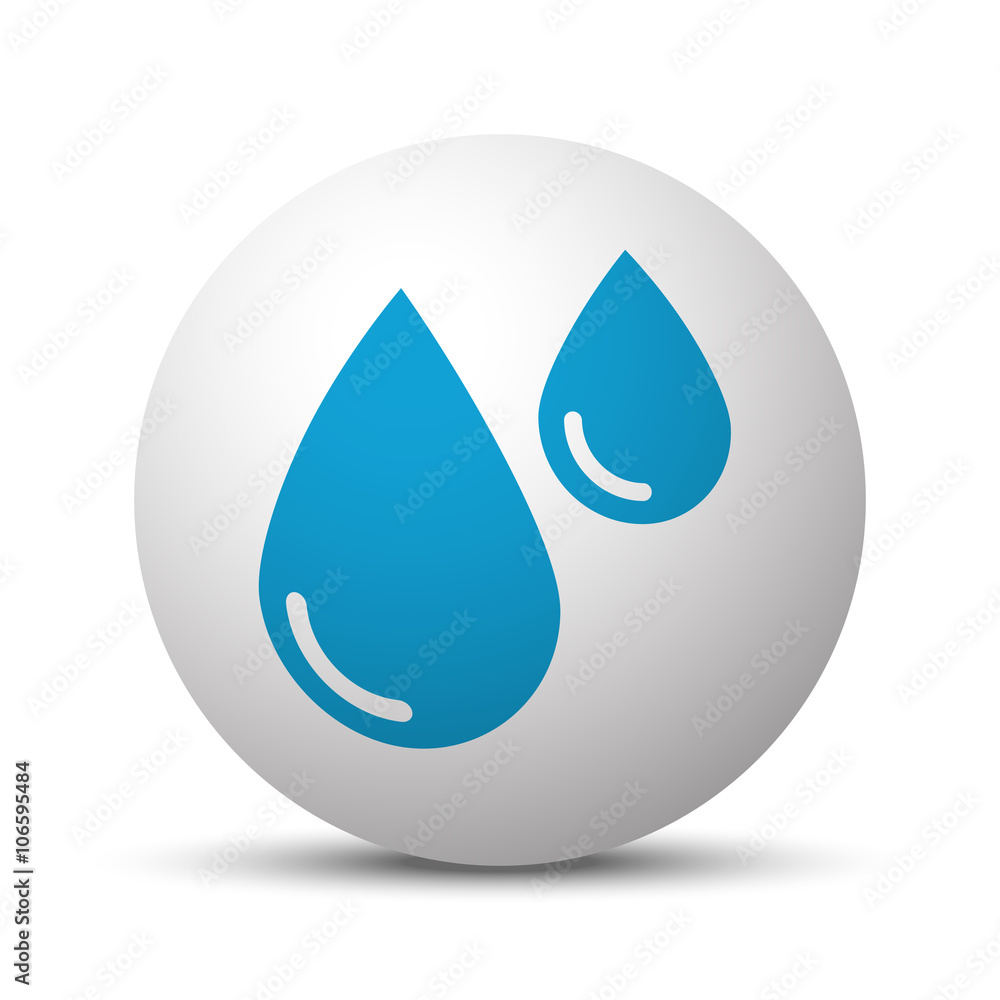 Blue Blood icon on sphere on white background Blue Blood icon on sphere on white background