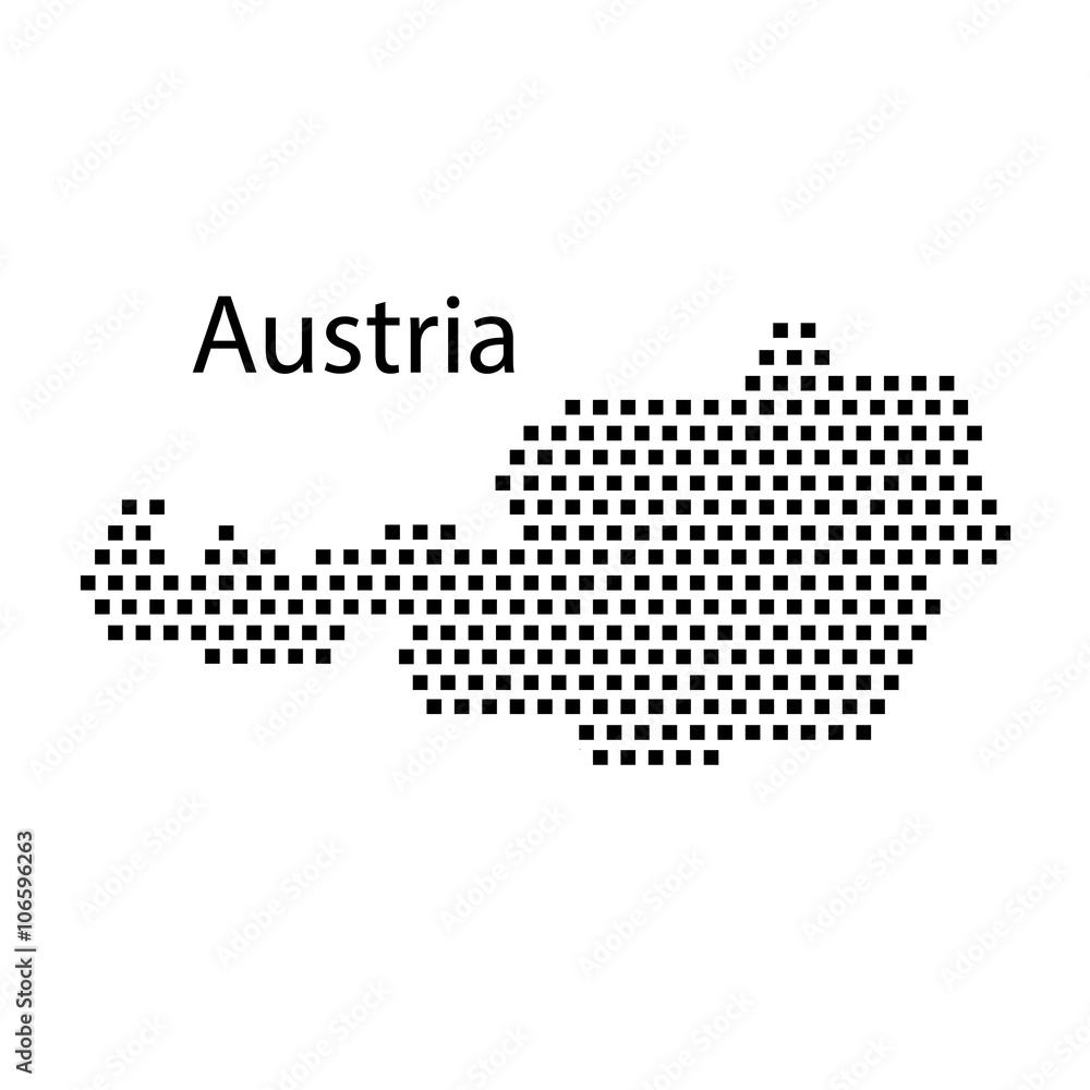 map of Austria,dot