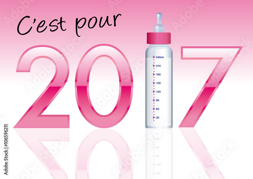 2017 - Faire part de naissance - Fille