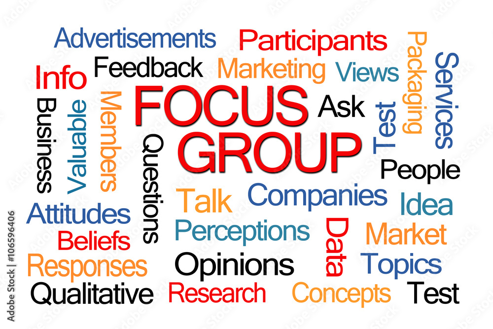 Obraz premium Focus Group Word Cloud
