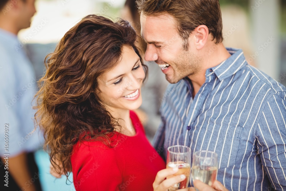 Romantic couple having drinks Romantic couple having drinks