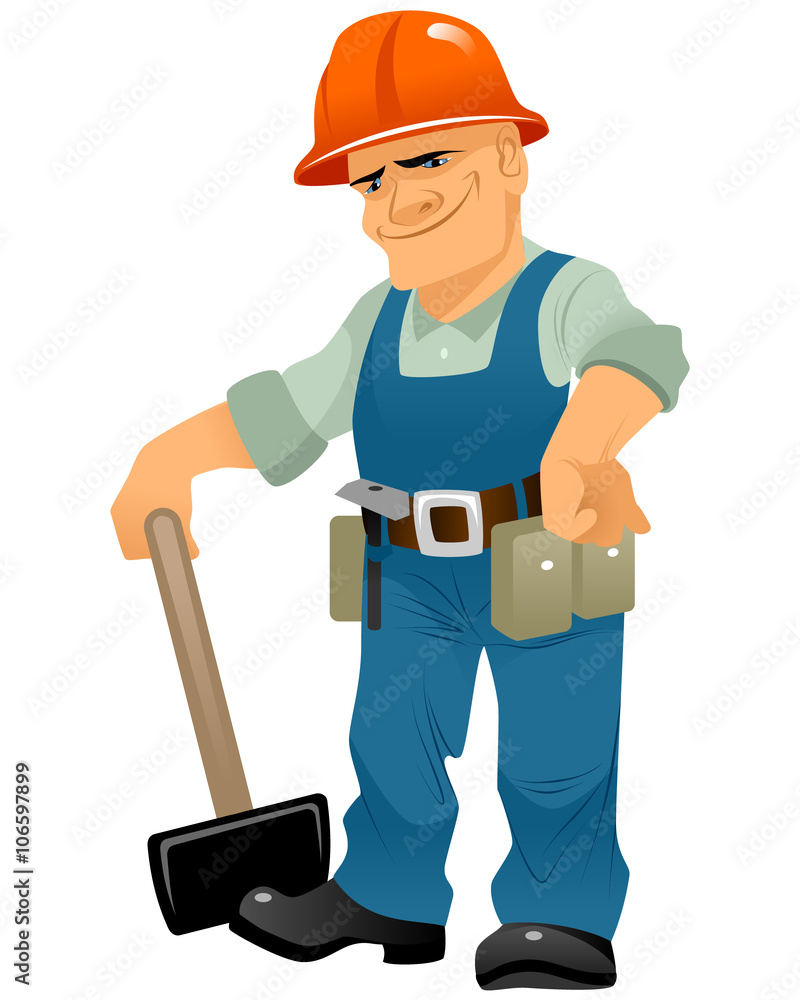 Builder with maul Builder with maul