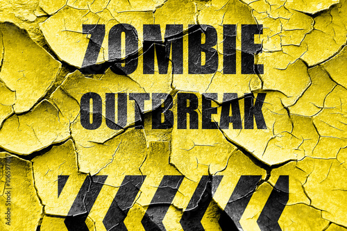 Grunge cracked zombie virus concept background