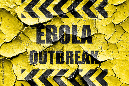 Grunge cracked Ebola outbreak concept background