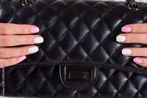 Beautiful female fingernails.