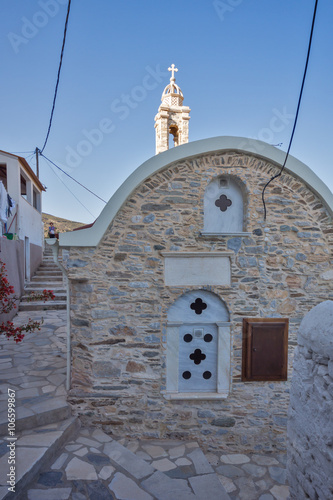 Small Church in old town of Ermopoli, Syros, Cyclades Islands, Greece photo