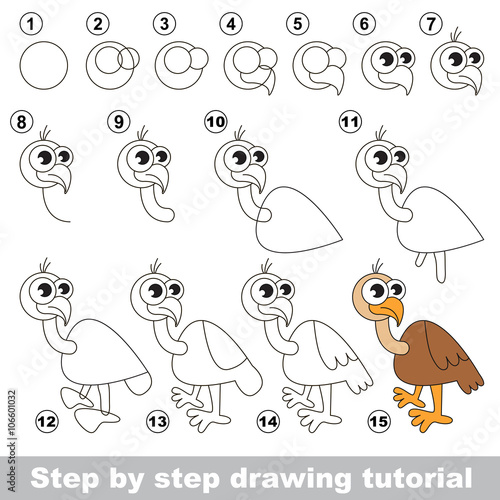 Vulture. Drawing tutorial.