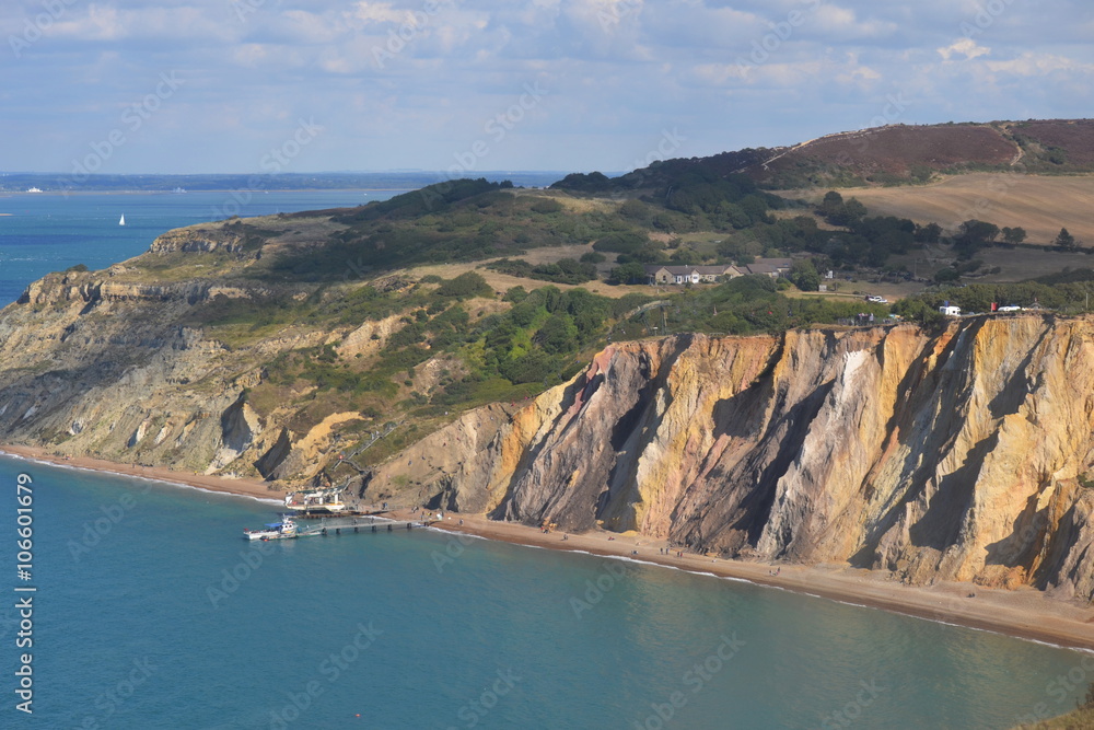 Colourful Alum Bay Cliffs on the Isle of Wight