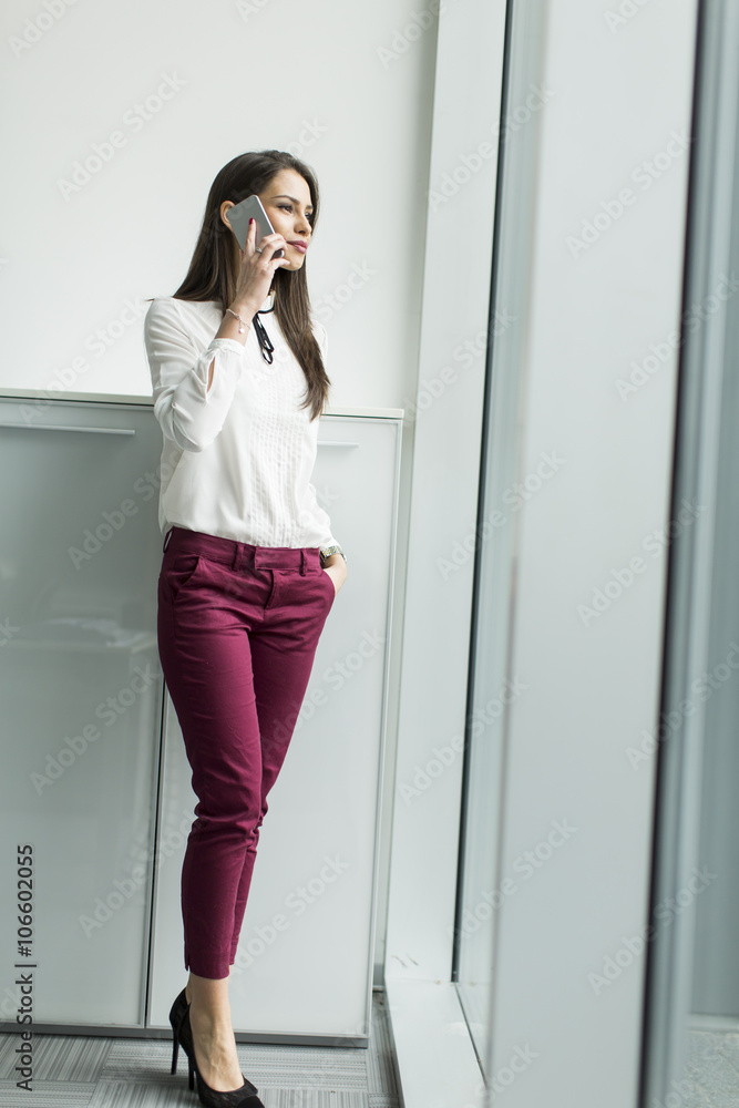 Businesswoman with the phone Businesswoman with the phone
