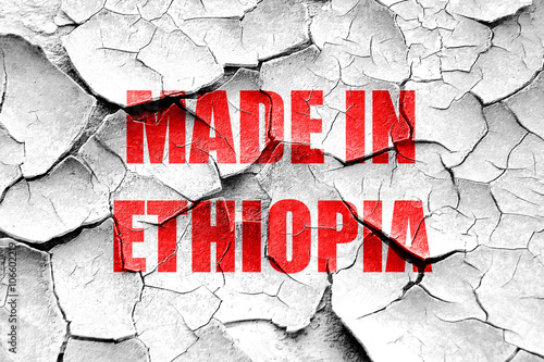 Grunge cracked Made in ethiopia photo