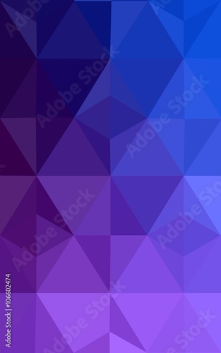 Multicolor pink, blue polygonal design pattern, which consist of triangles and gradient in origami style.