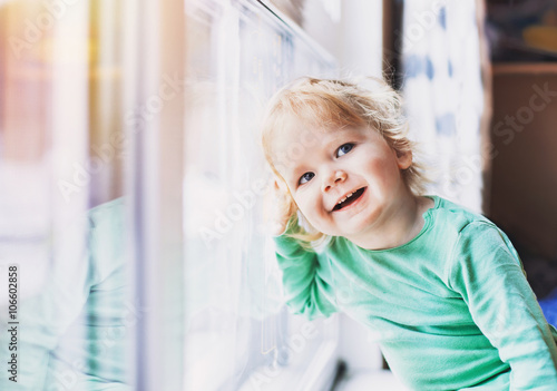 Beautiful happy smiling baby