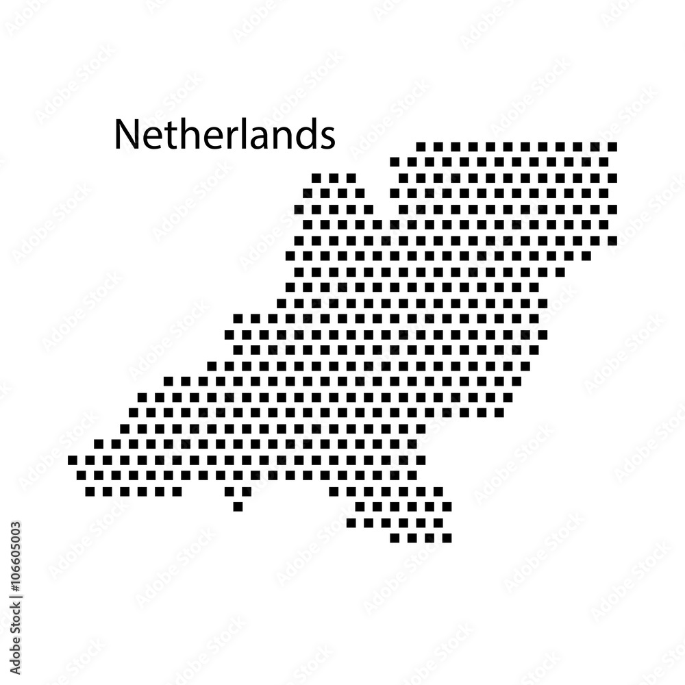 map of Netherlands,dot