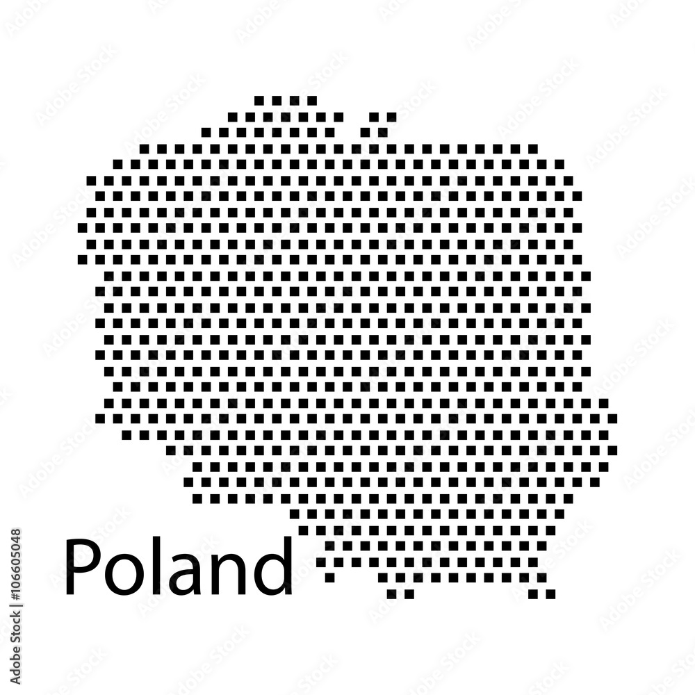 map of Poland,dot