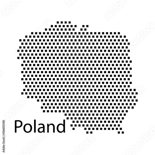Obraz na płótnie map of Poland,dot w salonie