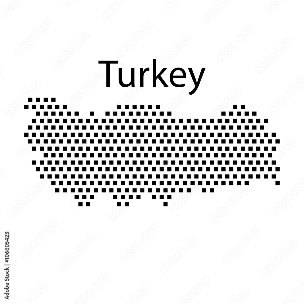 map of Turkey,dot