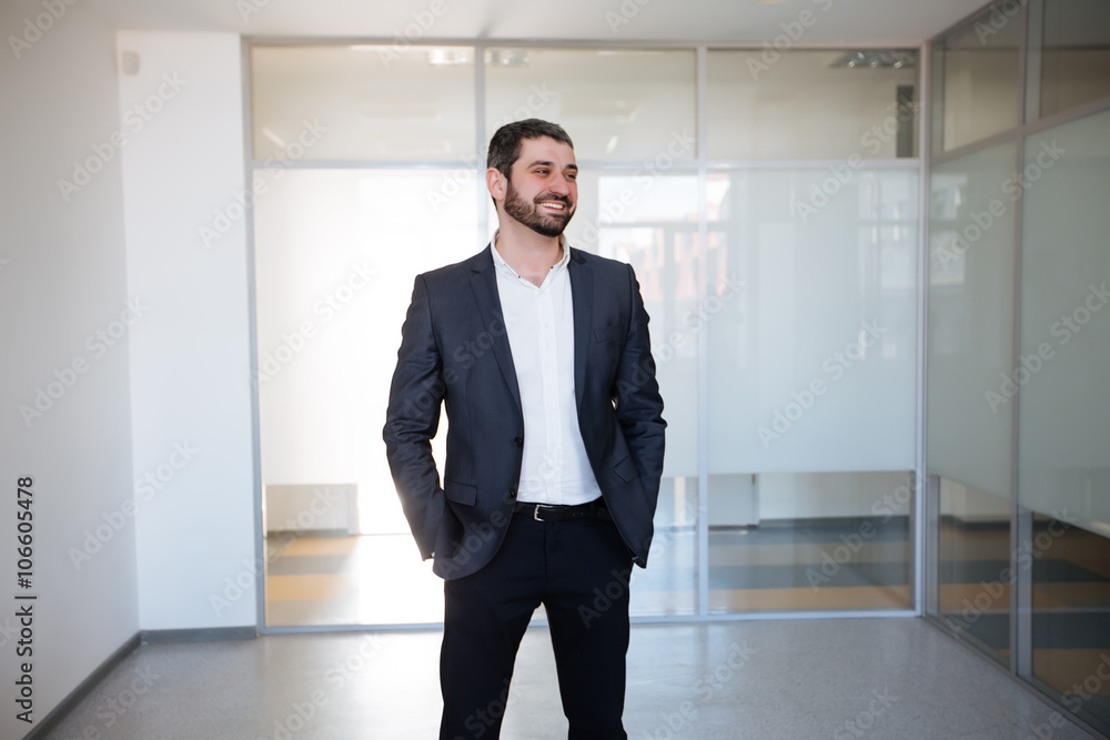 Fortunately, people and property concepts - smiling man in suit