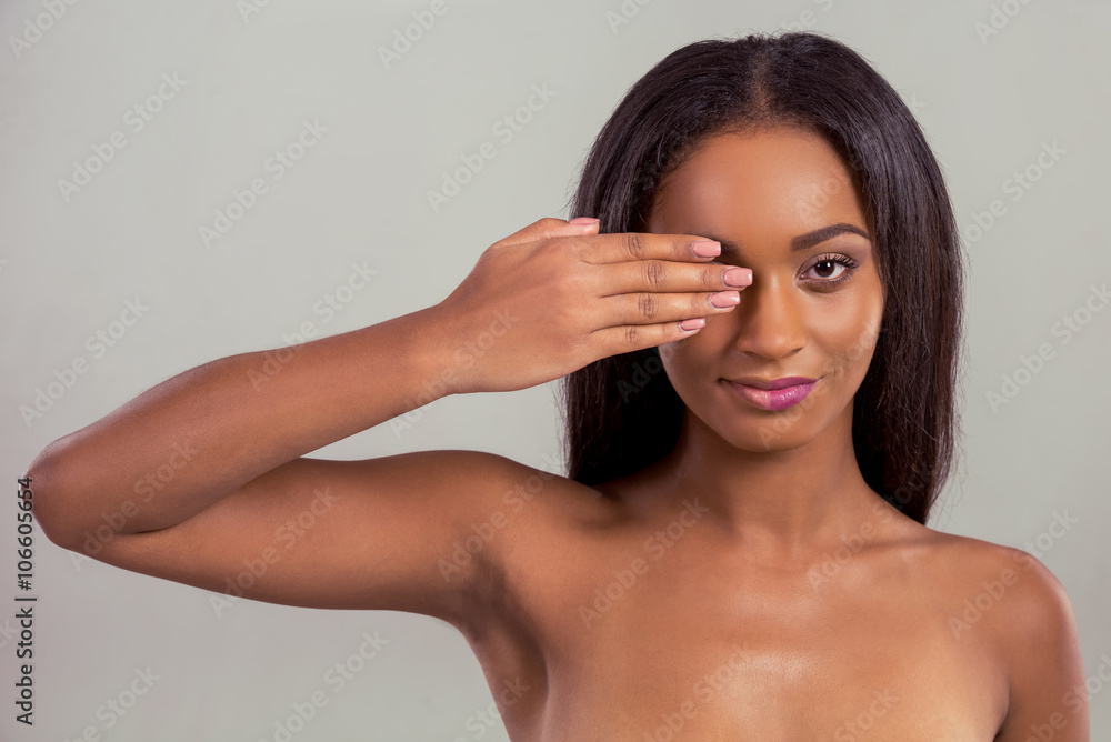 Naklejka premium Beautiful Afro American girl