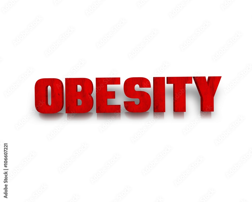 obesity 3d word 