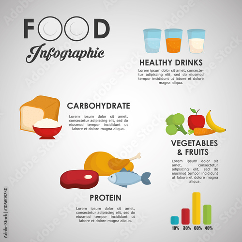 Infographics food design, vector illustration