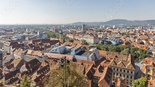 Graz aerial cityscape, Austria