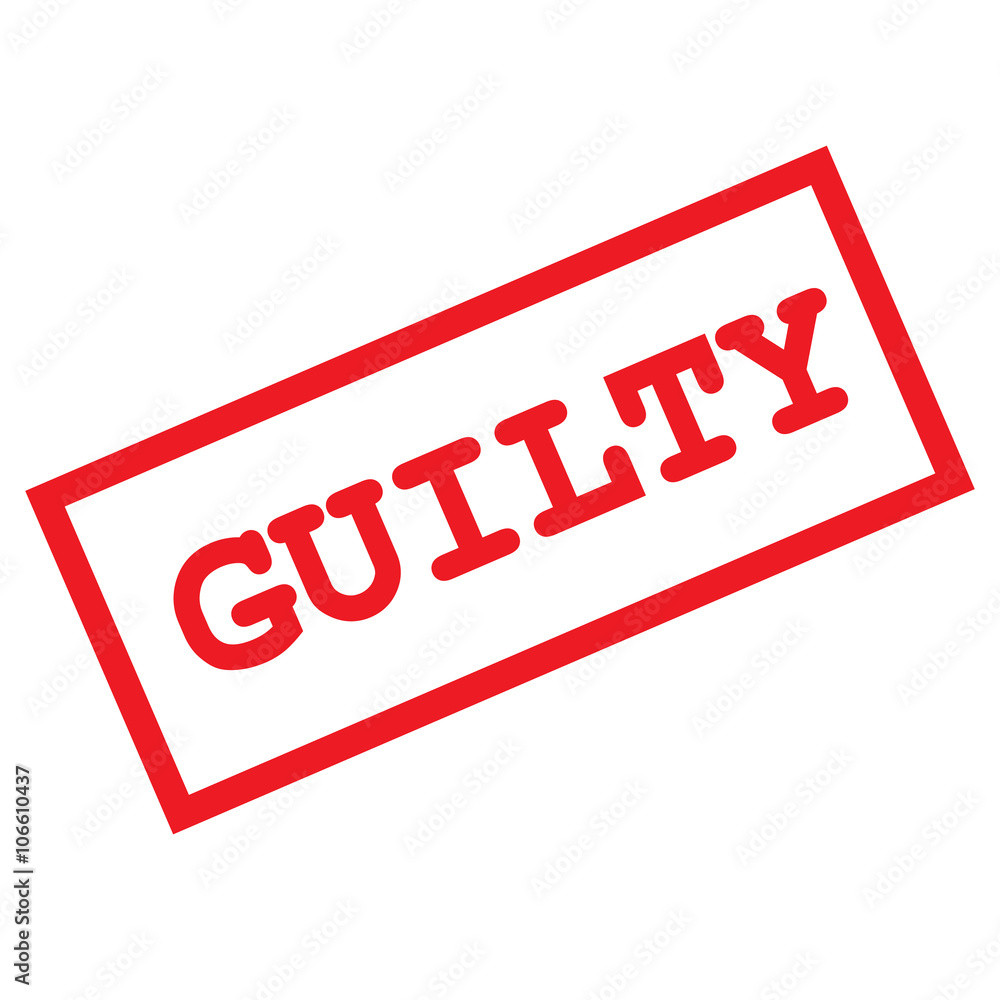 vector format guilty sign isolated on white vector format guilty sign isolated on white