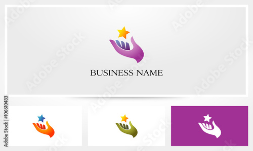 Hand Star Help Logo