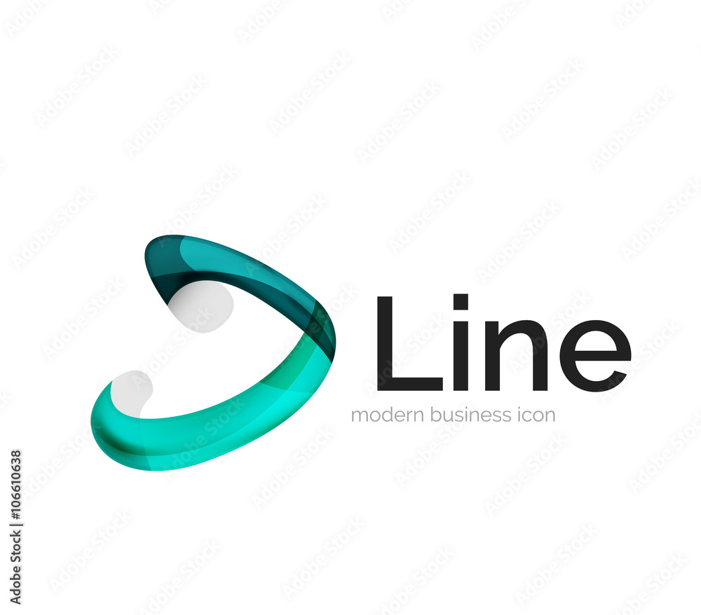 Modern vector ribbon logo Modern vector ribbon logo