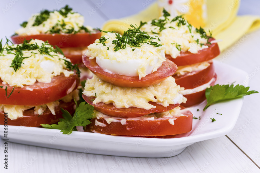 tomato stuffed with cheese