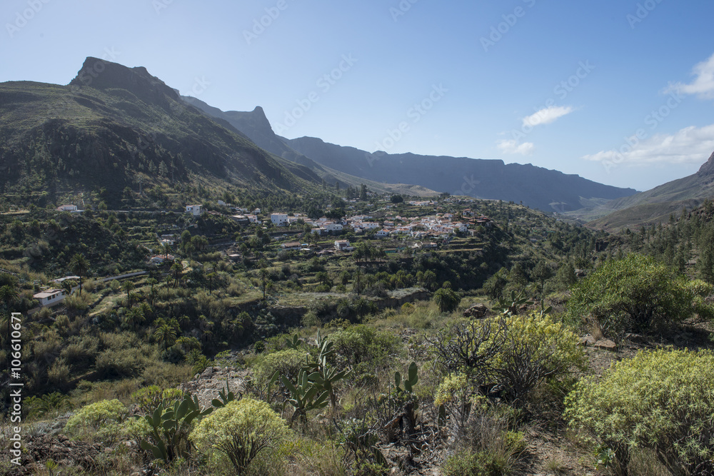 Naklejka premium Barranco de Fataga, Gran Canaria 