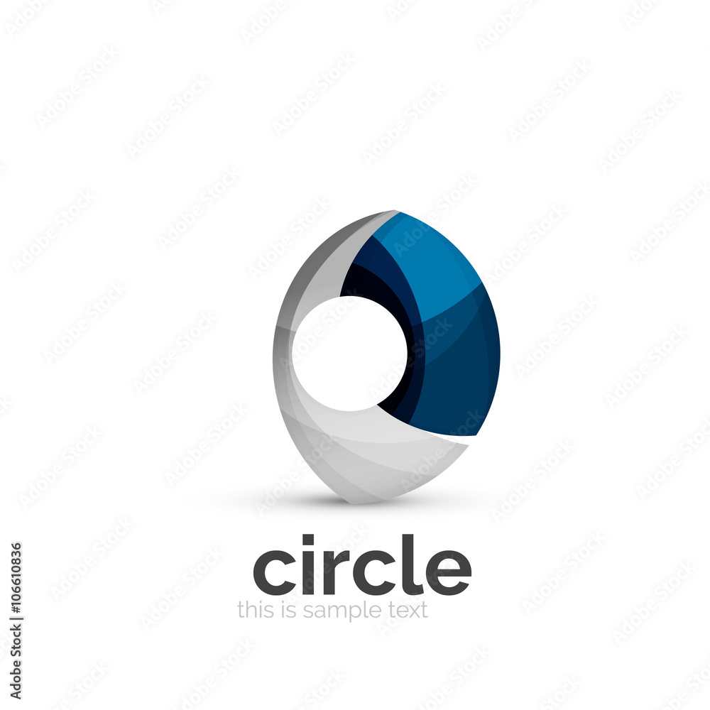 Abstract swirly round logo template Abstract swirly round logo template