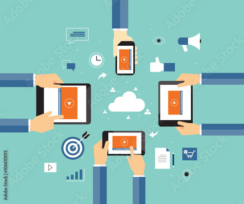 business video marketing share concept 
