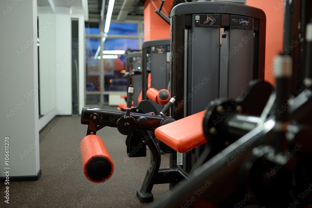 Detail of the sports exercise machine Detail of the sports exercise machine
