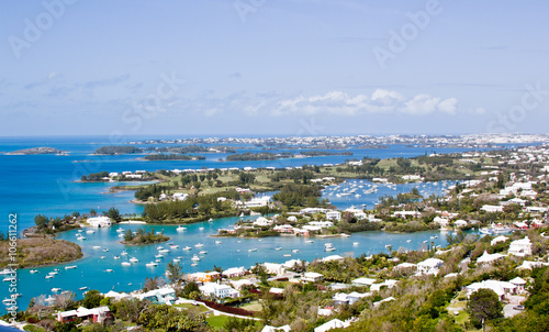 Bermuda’s  panorama with boats