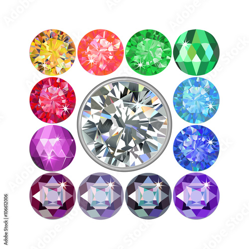Diamond & gemstones set