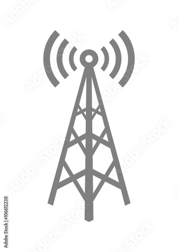 Grey transmitter icon on white background